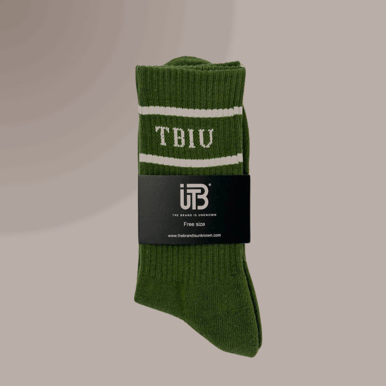The Brand Is Unknown - TBIU Dual Thread Socks - dark olive green