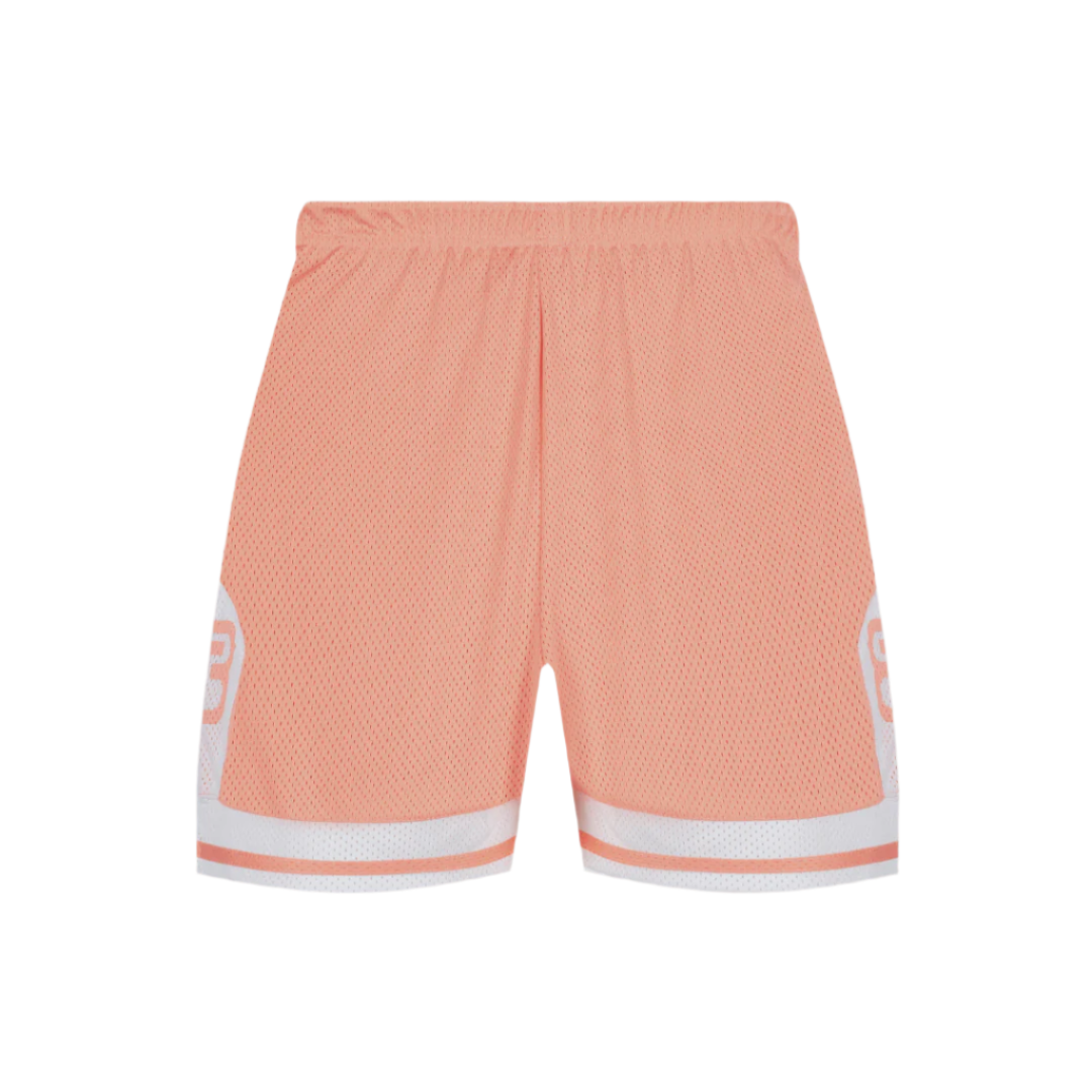 TBIU Mesh Short - NBA Style in Salmon , polyester mesh with relaxed fit and internal draw cords.